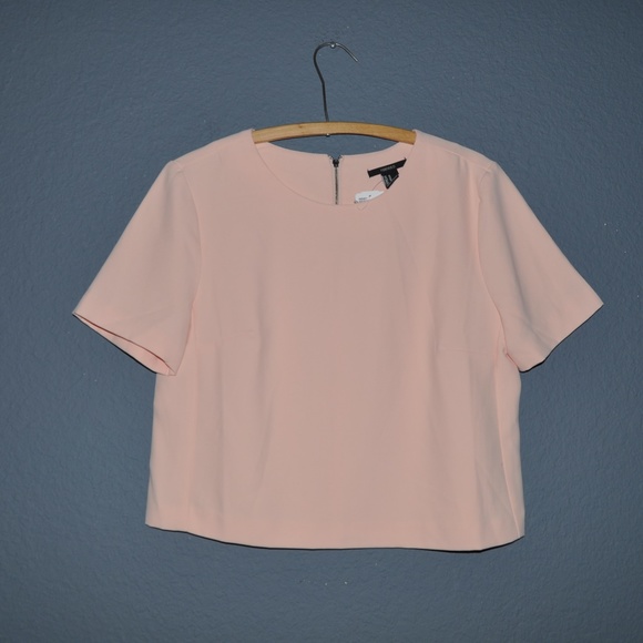 'FINAL'  New F21 Pink Classic Crepe Blouse NWT E9 - Picture 3 of 8